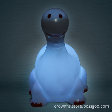 custom oem dinosaur shape night light for kids/cartoon white color dinosaur night light for kids/small night light in china